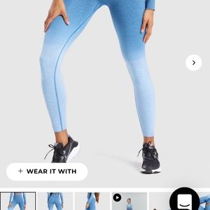 Gymshark adapt seamless leggings ombre blue